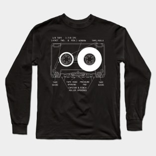 Anatomy of a Cassette Tape V2 Long Sleeve T-Shirt
